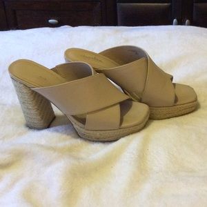 Charles David Tan Leather Sandals, Size 8